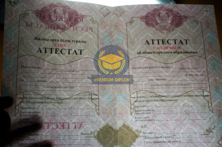 Аттестат 9 класс с отличием (Казахстан) - фото
